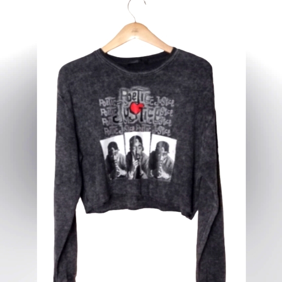 Chemistry Shirt Top Crop Long Sleeve 'Poetic Justice' Tupac Fandom 2021 - Picture 2 of 10